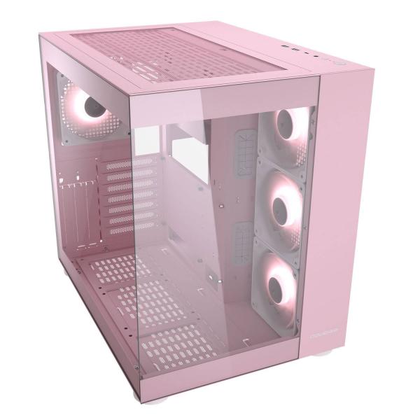 COUGAR CASE MID TOWER DUAL CHAMBER FV150 RGB ROSA 3x120INV+120 + HUB
