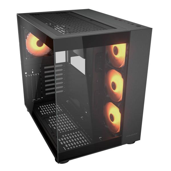 COUGAR CASE MID TOWER CUBE FV 150 RGB BLK D.CHAMBER 3*120+120mm ARGB FAN