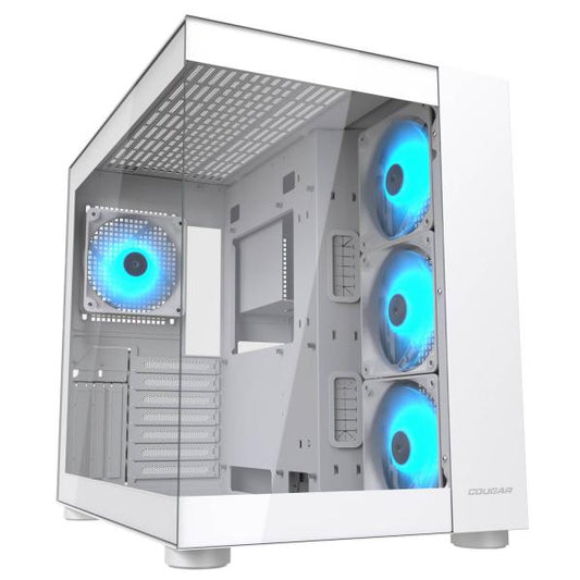 COUGAR CASE MID TOWER CUBE FV 150 RGB WHITE D.CHAMBER 3*120+120mm ARGB FAN