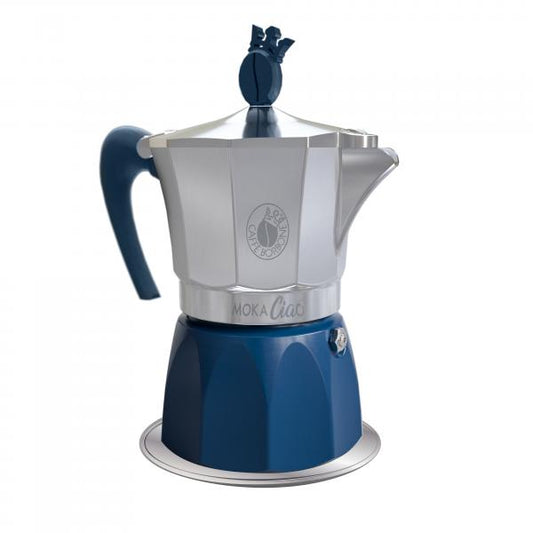 CAFFE'' BORBONE MOKACIAO - CAFFETTIERA MOKA A CIALDE 44MM CON PIATTINO INDUZIONE - FINO A 3 CAFFE'' CON UNA CIALDA - 15 CIALDE OMAGGIO