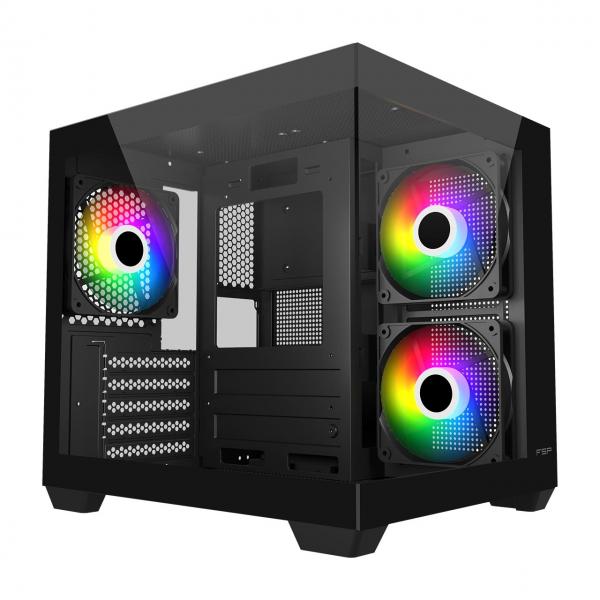 FSP FORTRON CASE M.TOWER S140 USB3*1 USB2.0*2, 120mm REVERSE ARGB FAN* 2 &