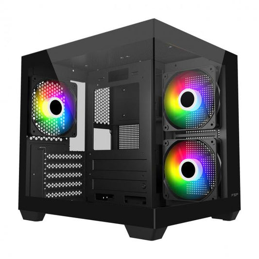 FSP FORTRON CASE M.TOWER S140 USB3*1 USB2.0*2, 120mm REVERSE ARGB FAN* 2 &
