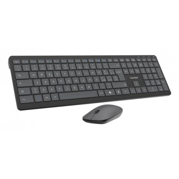 VULTECH KM-851W - KIT TASTIERA E MOUSE SLIM WIRELESS - LOW PROFILE - TASTI FUNZIONALI