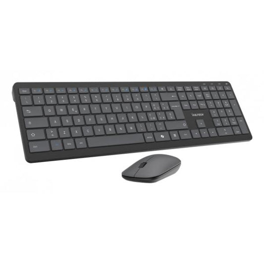 VULTECH KM-851W - KIT TASTIERA E MOUSE SLIM WIRELESS - LOW PROFILE - TASTI FUNZIONALI