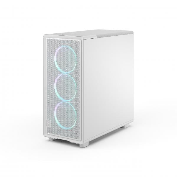 FRACTAL CASE MID TOWER EPOCH WHITE TG RGB LIGHT TINT 3*120mm MOMENTUM FAN