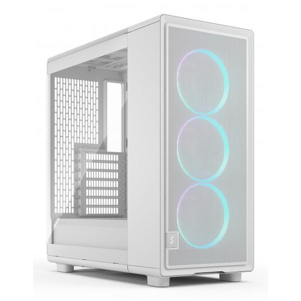 FRACTAL CASE MID TOWER EPOCH WHITE TG RGB LIGHT TINT 3*120mm MOMENTUM FAN