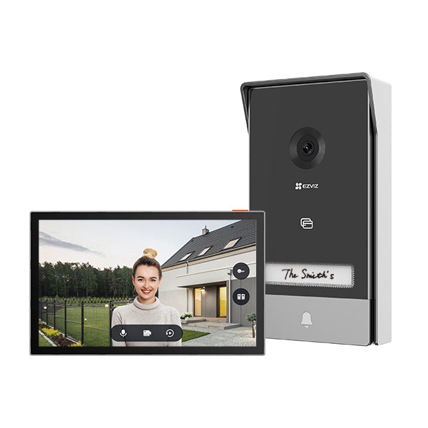 EZVIZ HP7 2-ENTRY KIT - VIDEOCITOFONO CON DOPPIA ENTRATA - 1 SCHERMO TOUCH 7"" 2K - 2 DOORBELLS CONTROLLO REMOTO - RILEVAMENTO MOVIMENTO - AUDIO BIDIREZIONALE - SBLOCCO RFID