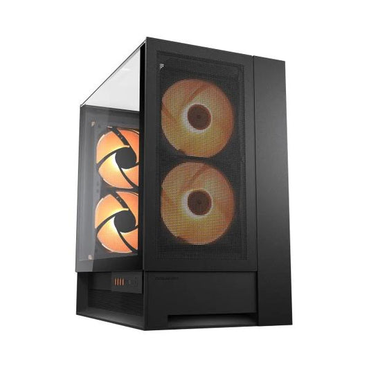 COUGAR CASE MID TOWER OMNY X BLACK 2*TG 4*FAN ARGB + HUB (supp GPU VERTICAL