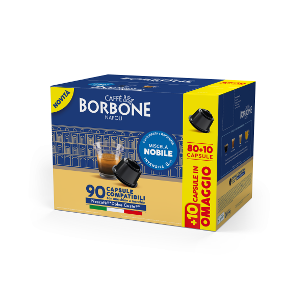 CAFFE'' BORBONE MISCELA NOBILE (BLU) - BOX 90 CAPSULE COMPATIBILI NESCAFE'' DOLCE GUSTO