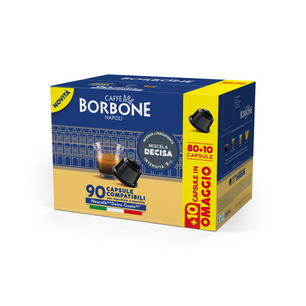 CAFFE'' BORBONE MISCELA DECISA (NERA) - BOX 90 CAPSULE COMPATIBILI NESCAFE'' DOLCE GUSTO
