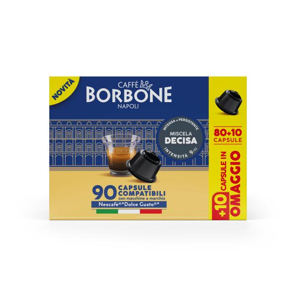 CAFFE'' BORBONE MISCELA DECISA (NERA) - BOX 90 CAPSULE COMPATIBILI NESCAFE'' DOLCE GUSTO