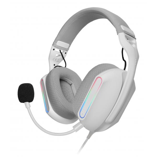 MARSGAMING GAMING CUFFIA+MIC MHPRO WHITE RGB PC MAC CONSOLES SAMRTHPONE TAB