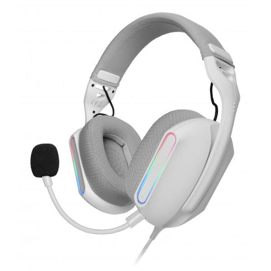 MARSGAMING GAMING CUFFIA+MIC MHPRO WHITE RGB PC MAC CONSOLES SAMRTHPONE TAB