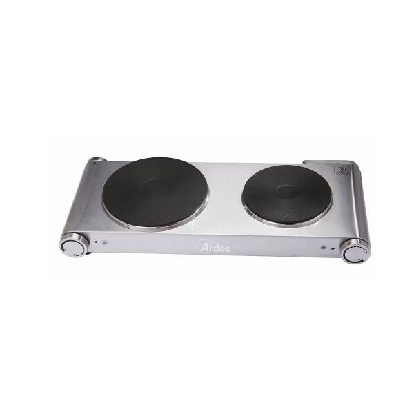 ARDES HOBINOX DUO (ARFOEL02) - FORNELLO ELETTRICO 2 PIASTRE 18-15CM 1500/1000W