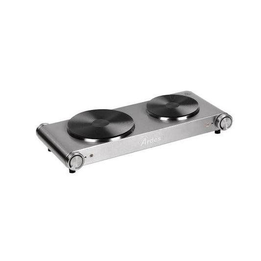 ARDES HOBINOX DUO (ARFOEL02) - FORNELLO ELETTRICO 2 PIASTRE 18-15CM 1500/1000W