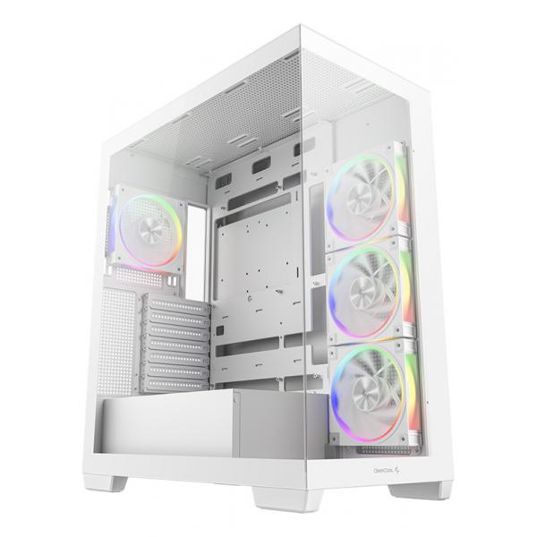 DEEPCOOL CASE MID TOWER CG580 4F WH V2 WHITE 2TG 4x120 PWM+ARGB FAN