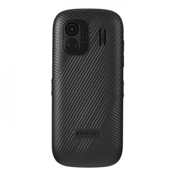 BRONDI AMICO UNICO+ (NERO) + BASE - TELEFONO CELLULARE PER ANZIANI - TASTO SOS - TORCIA - CONTROLLO REMOTO - ANNUNCIO VOCALE