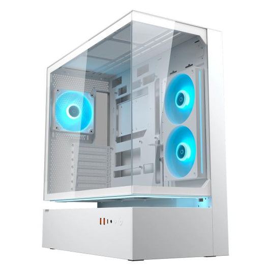 COUGAR CASE M.TOWER CFV235 WHiTE TG 240 REV+120ARGB FAN RGB HUB SYNC LED ST