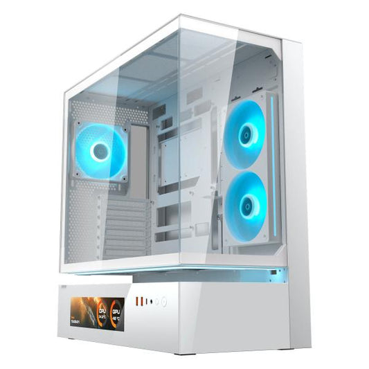 COUGAR CASE M.TOWER CFV235 VISION WH 9.16'' TG 240 REV+120ARGB FAN RGB H.sy