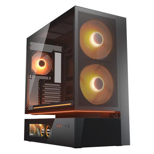 COUGAR CASE MID TOWER CFV 235 MESH NERO 2x160+x360+x120RGB+LED STRIP+LCD+HU