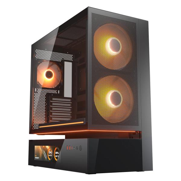 COUGAR CASE MID TOWER CFV 235 MESH NERO 2x160+x360+x120RGB+LED STRIP+LCD+HU