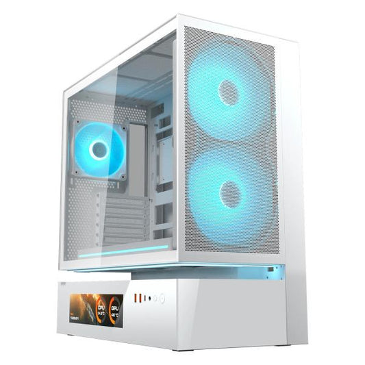 COUGAR CASE MID TOWER CFV 235 MESH BIANCO 2x160+x360+x120RGB+LED STRIP+LCD+