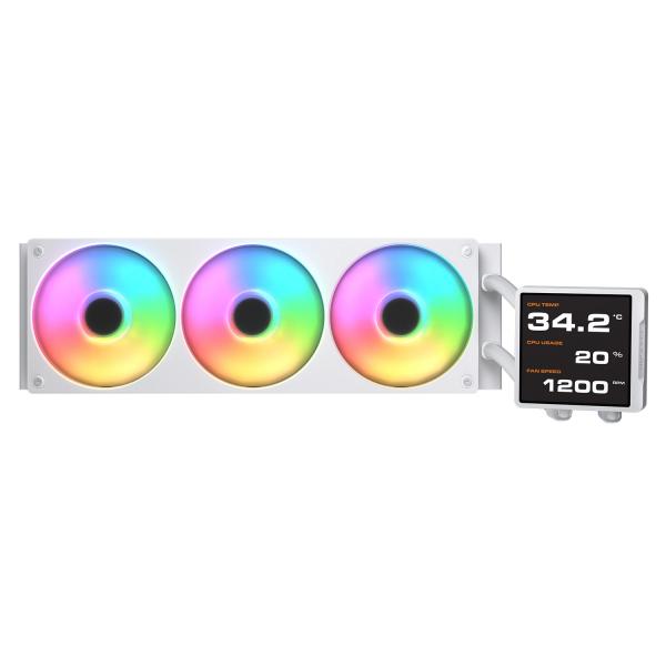 COUGAR RAFF. LIQUIDO POSEIDON VISTEK PRO ARGB 360 WHITE IPS TFT 3.9''