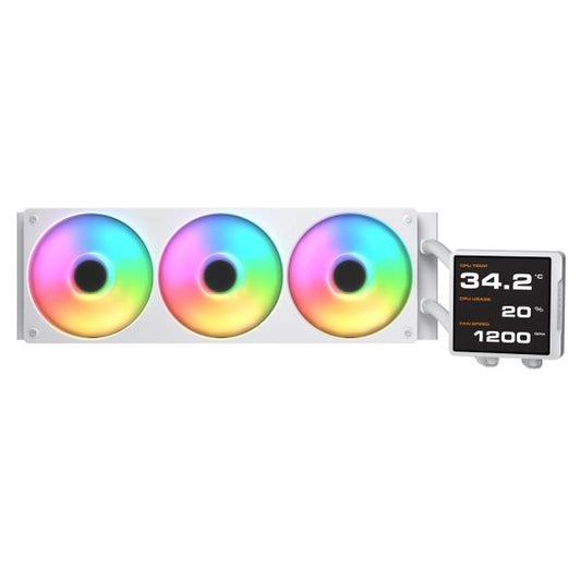 COUGAR RAFF. LIQUIDO POSEIDON VISTEK PRO ARGB 360 WHITE IPS TFT 3.9''