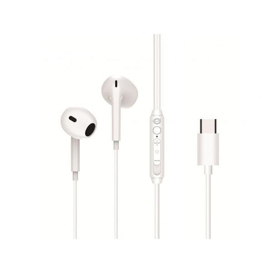 CONCEPTRONIC BRENDAN02W - AURICOLARI EARBUD - WHITE - USB-C