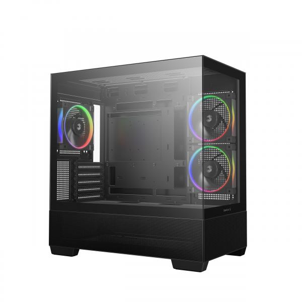 DEEPCOOL CASE MATX CG380 3F NERO PANORAMIC 3ARGB 2TG 360mm AIO