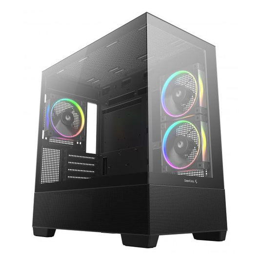 DEEPCOOL CASE MATX CG380 3F NERO PANORAMIC 3ARGB 2TG 360mm AIO