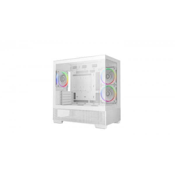 DEEPCOOL CASE MATX CG380 3F BIANCO PANORAMIC 3ARGB 2TG 360mm AIO