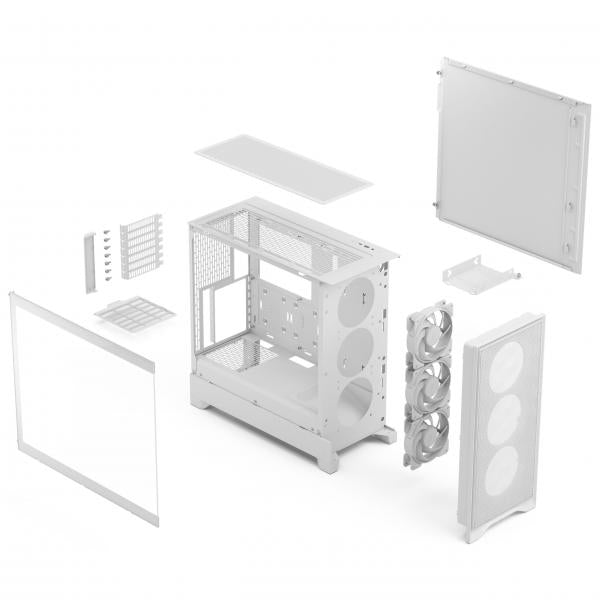 FRACTAL CASE MID TOWER POP 2 AIR WHITE TG RGB 3x120