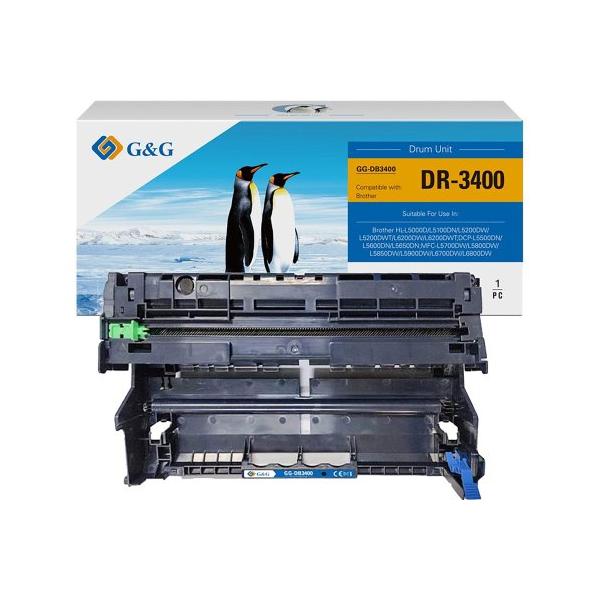 BROTHER DR-3400 BLACK - DRUM COMPATIBILE G&G - 30000 PAG.