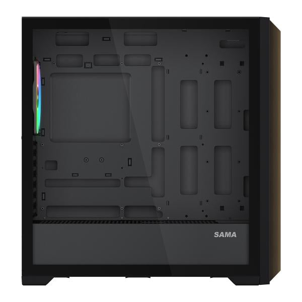 SAMA MID TOWER Z60 BLACK LISTELLO IN NOCE TG 4*FAN 140mm ARGB PWM
