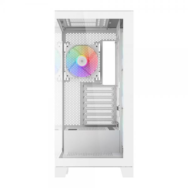 SAMA MID TOWER V50 WHITE 2*TG 4*FAN WHITE120mm ARGB PWM