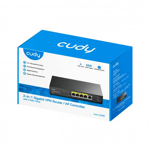 CUDY C200P - ROUTER 2-IN-1 SMB AP CONTROLLER