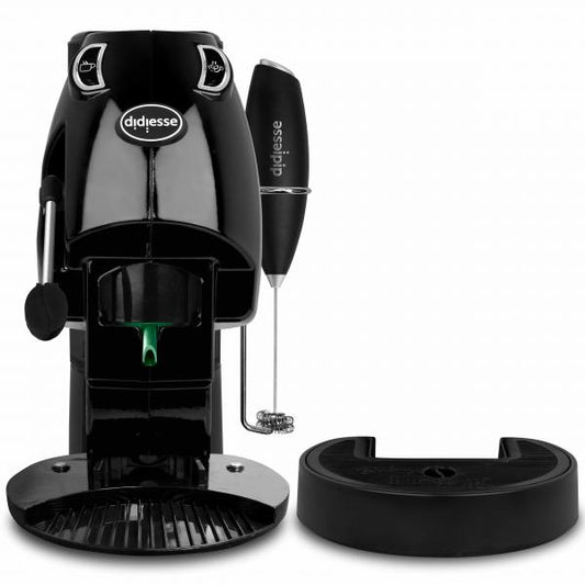 DIDIESSE BABY FROG COFFEE AND TEA (NERO) - MACCHINA DA CAFFE'' CON FRULLINO E DOPPIO PORTACIALDA - 450W