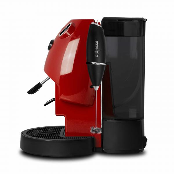 DIDIESSE BABY FROG COFFEE AND TEA (ROSSO PIENO) - MACCHINA DA CAFFE'' CON FRULLINO E DOPPIO PORTACIALDA - 450W