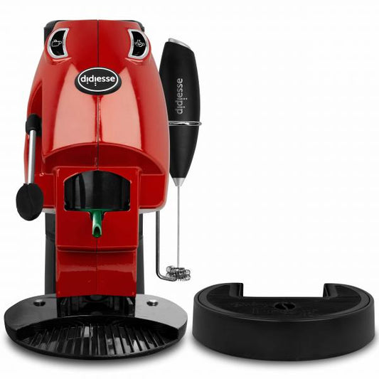 DIDIESSE BABY FROG COFFEE AND TEA (ROSSO PIENO) - MACCHINA DA CAFFE'' CON FRULLINO E DOPPIO PORTACIALDA - 450W
