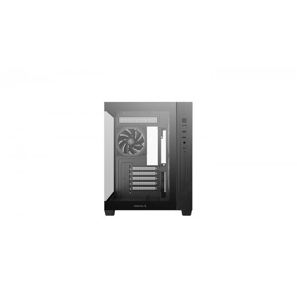 DEEPCOOL CASE MICRO ATX CG330 3F BLK 2xTG 3xARGB FAN (sup 360)