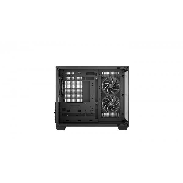 DEEPCOOL CASE MICRO ATX CG330 3F BLK 2xTG 3xARGB FAN (sup 360)
