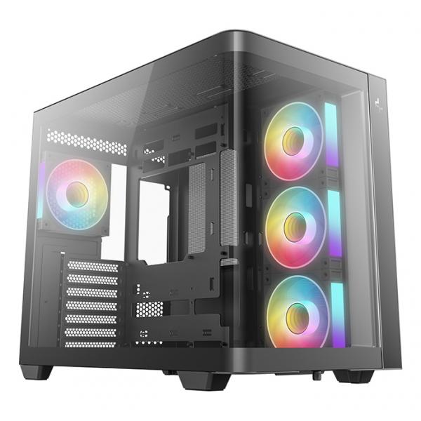DEEPCOOL CASE MID TOWER CG530U 4F BLACK 4xARGB TG PANORAMICO