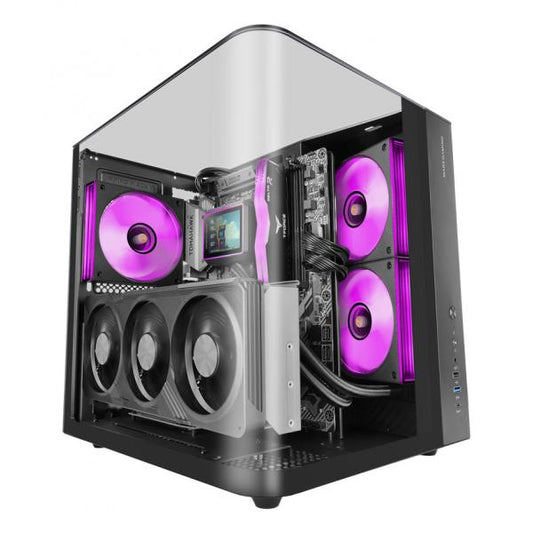 MARSGAMING CASE MID TOWER MC-INFINIOLITE BLK DOPPIA CAMERA FULL TG