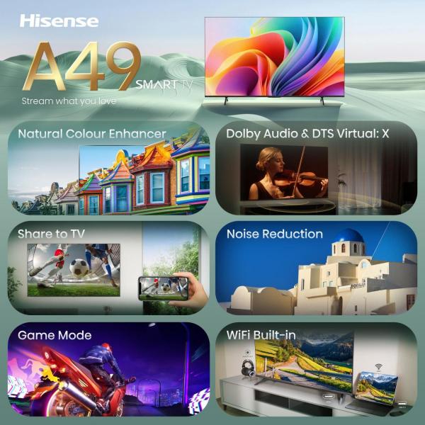 HISENSE TV LED 40" 40A49S FULL HD SMART
