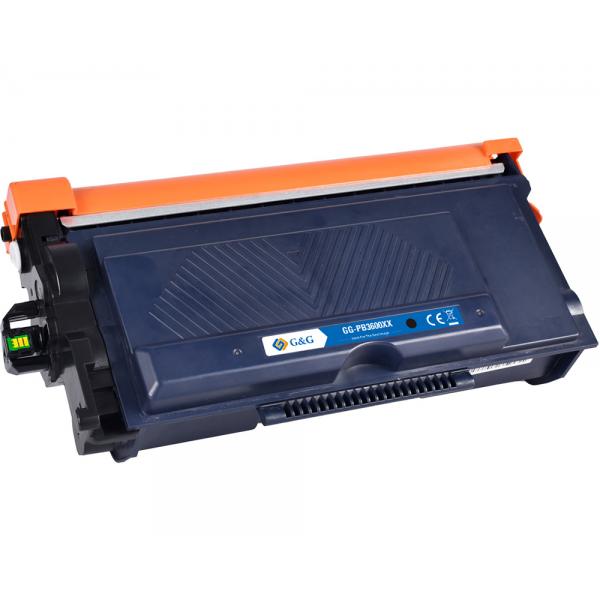 BROTHER TN-3600XXL BLACK - TONER COMPATIBILE G&G CON CHIP - 11000 PAG.