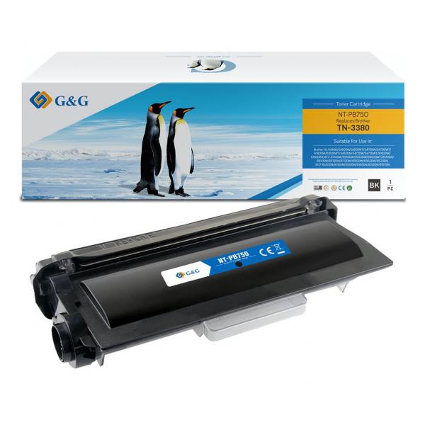 BROTHER TN-3380 BLACK - TONER COMPATIBILE G&G - 8000 PAG.
