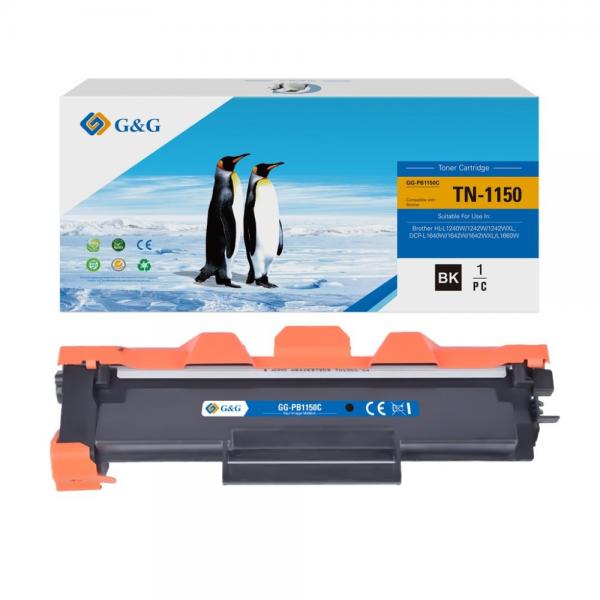 BROTHER TN-1150 BLACK - TONER COMPATIBILE G&G - 1000 PAG.