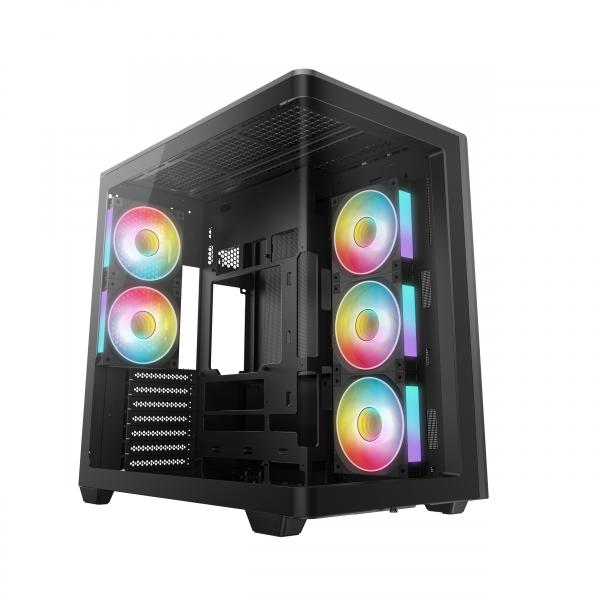 DEEPCOOL CASE MID TOWER CG590U 5F BLACK 5xARGB TG PANORAMICO