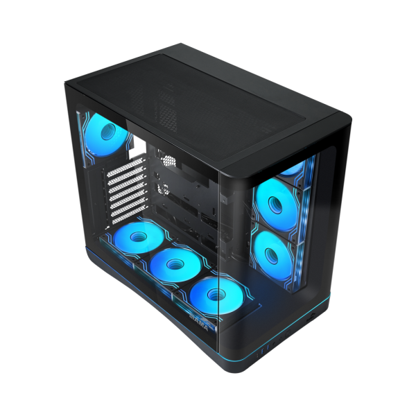 SAMA MID TOWER V62 BLACK TG CURVE LED STRIP 7* 120 ARGB PWM FAN